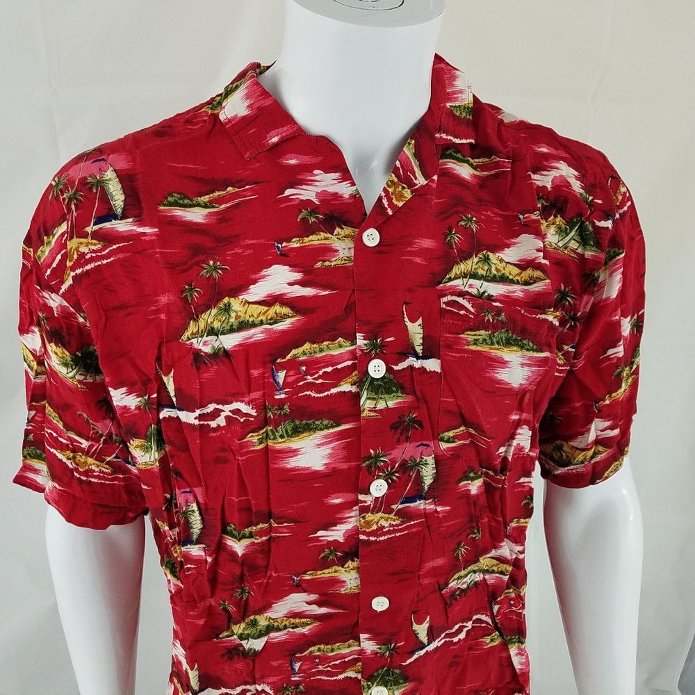 Vintage Hawaiian Shirt Royale Red Vacation Top